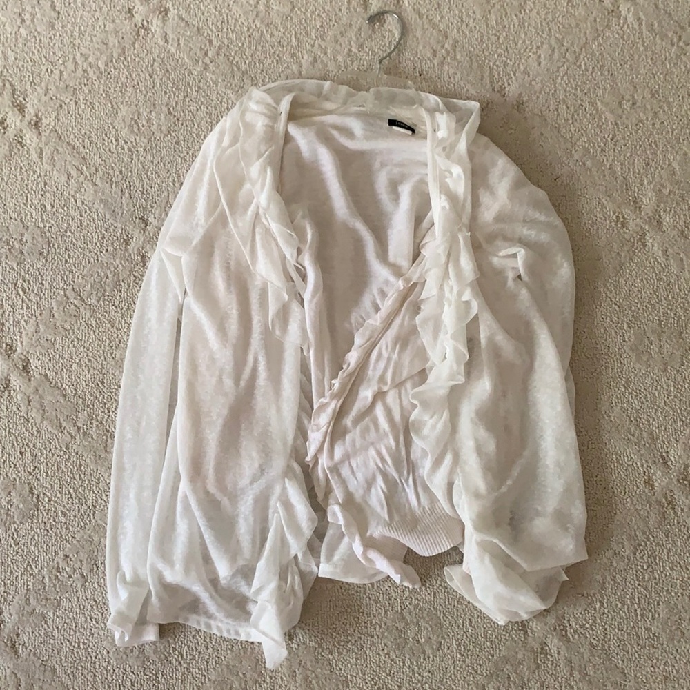Two ruffle lightweight cardigans
